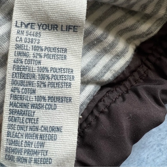 American Eagle Outfitters Cropped Puffer Vest Women's Size Small Brown Full Zip - Picture 9 of 11